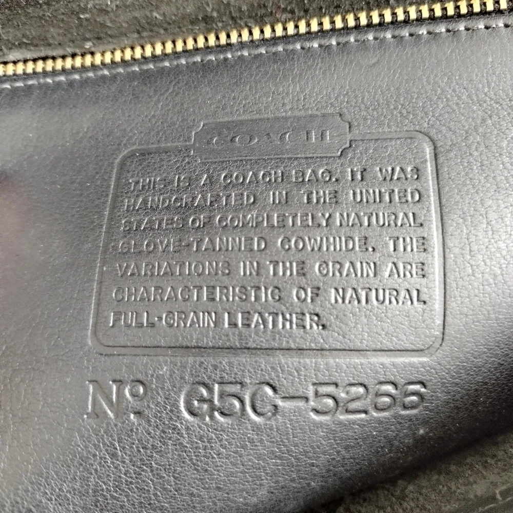 VINTAGE COACH BEEKMAN BLACK LEATHER BRIEFCASE MESSANGER SHOULDER BAG #G5C-5266